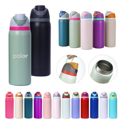 32oz Easy Sip Vacuum Insulation Water Bottle with Straw