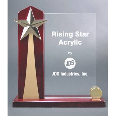 Straight Tail Rising Star Acrylic Award - 9"X9 1/2"