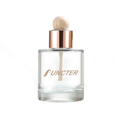 1.7 oz. Unlit Gold Capped Aromatherapy Glass Empty Bottles High Style for Car & Home