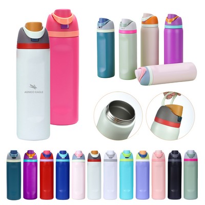 24oz Easy Sip Vacuum Insulation Water Bottle with Straw