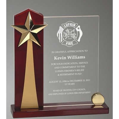 9½" Rising Star Vertical Acrylic Award